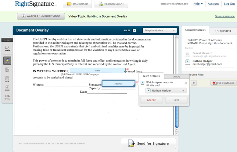 RightSignature Integration